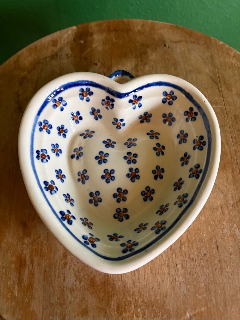 Heise Ceramics Hand Painted Heart   Germany est. 1919